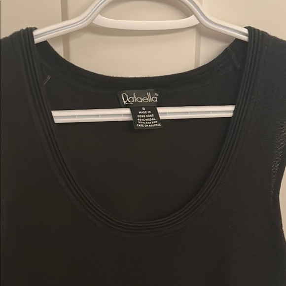 Rafaella Black Scoop Neck Sleeveless Top, size S - Picture 3 of 4